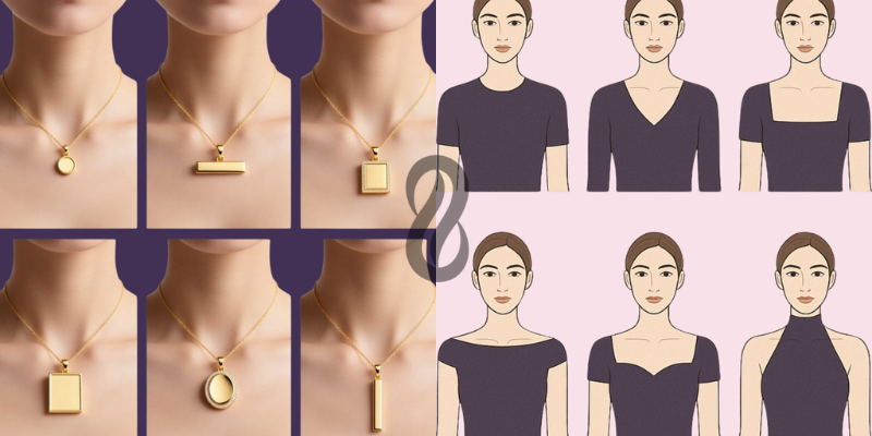 انتخاب پلاک طلا متناسب با فرم یقه و گردن