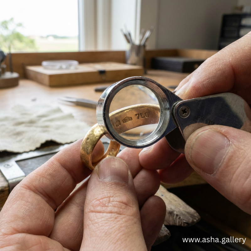 بررسی چشمی علامت و کد روی طلا