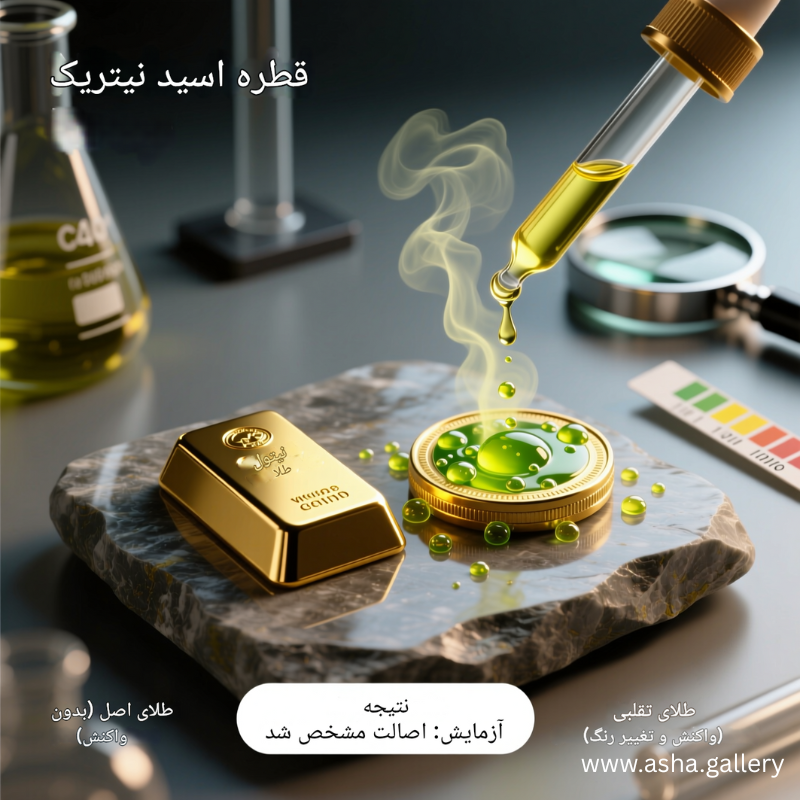 تست طلای اصل از تقلبی با محلول اسید نیتریک