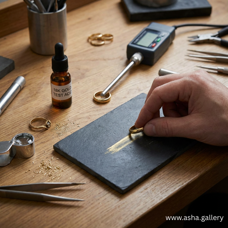 تشخیص طلا اصل از تقلبی با سنگ محک یا فلومتر