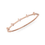 دستبند طلا رزگلد طرح پاندورا مدل پروانه ای-آشاگالری