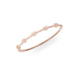 دستبند طلا رزگلد طرح پاندورا سه مهره-آشاگالری