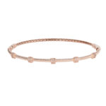 دستبند طلا رزگلد طرح پاندورا پنج مهره-آشاگالری