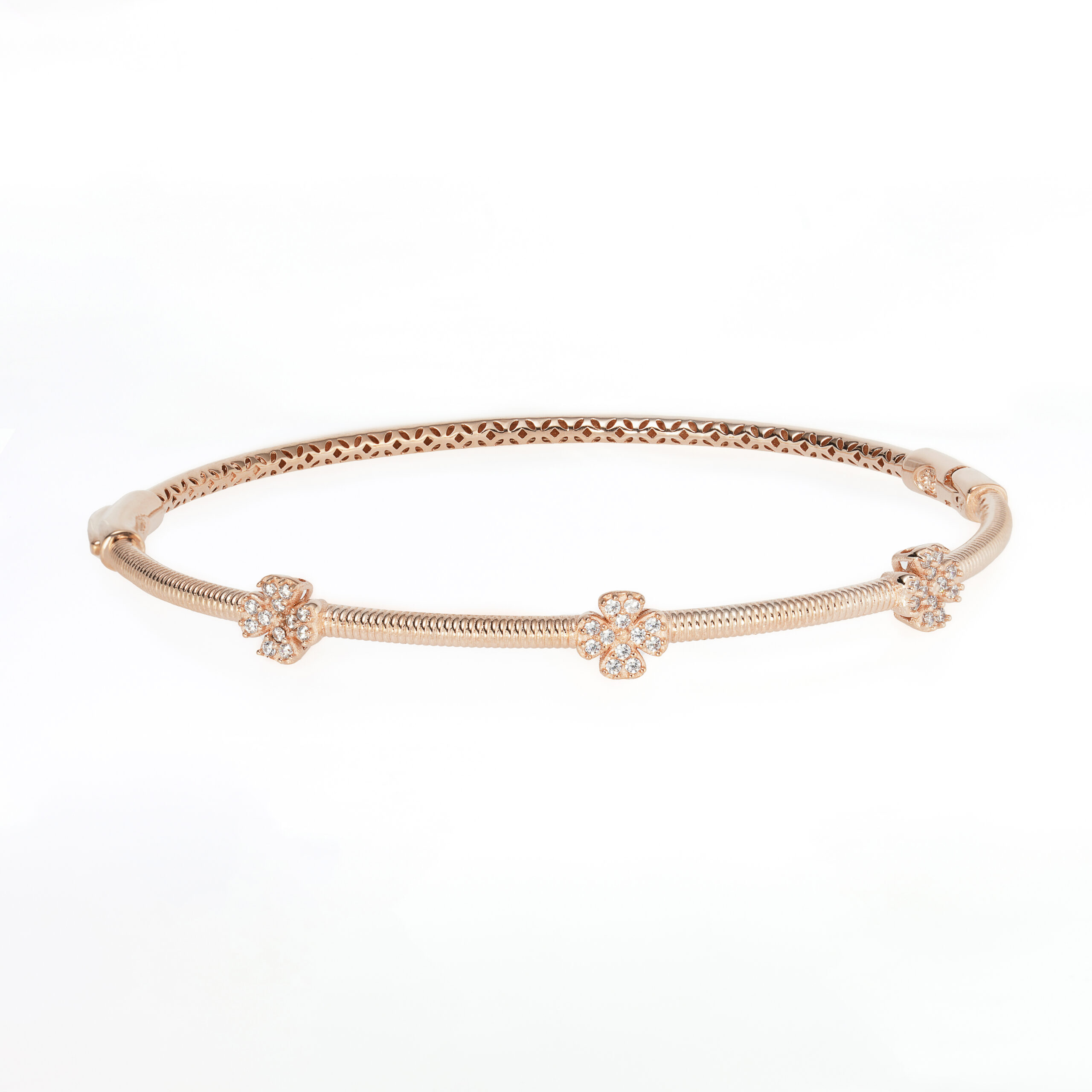 دستبند طلا طرح پاندورا سه‌ گل-آشاگالر