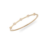 دستبند طلا طرح پاندورا پنج مهره نگین دار-آشاگالری