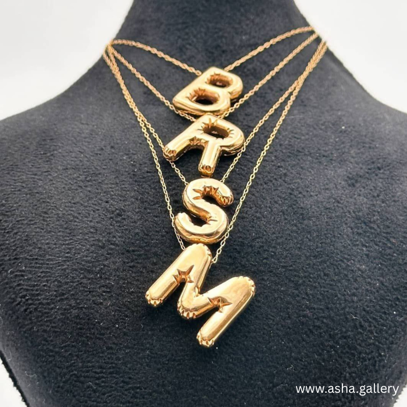 پلاک طلا آویز حروف