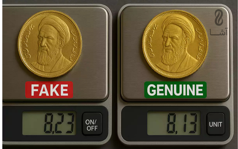 تفاوت سکه امامی اصل و تقلبی