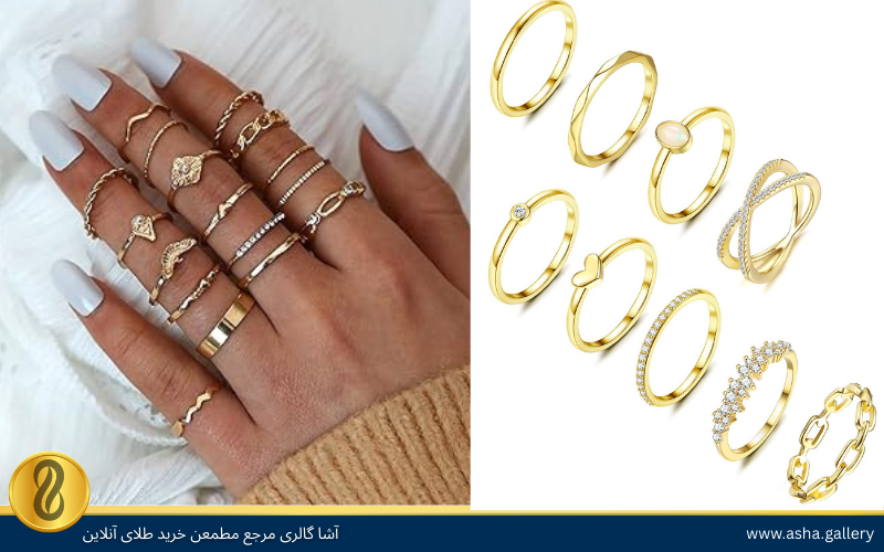 انواع مدل های انگشتر طلا ظریف