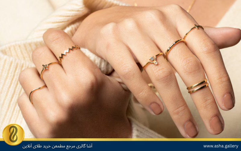 خرید انگشتر ظریف نگین دار