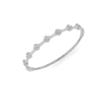 خرید دستبند طلا سفید طرح هفت گل (1)