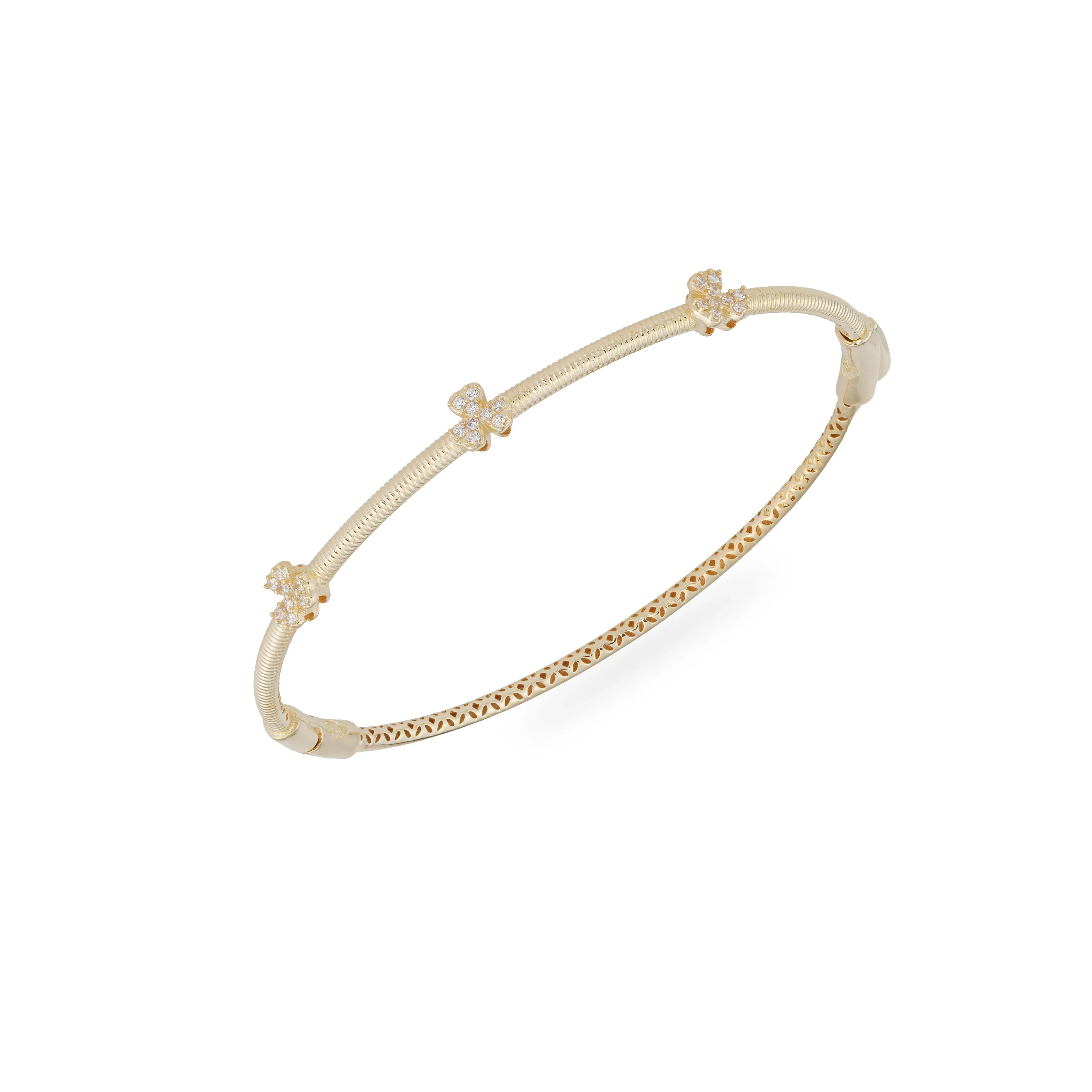 خرید دستبند طلا سه مهره شبدر