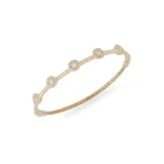 خرید دستبند طلا طرح پنج مهره نگینی