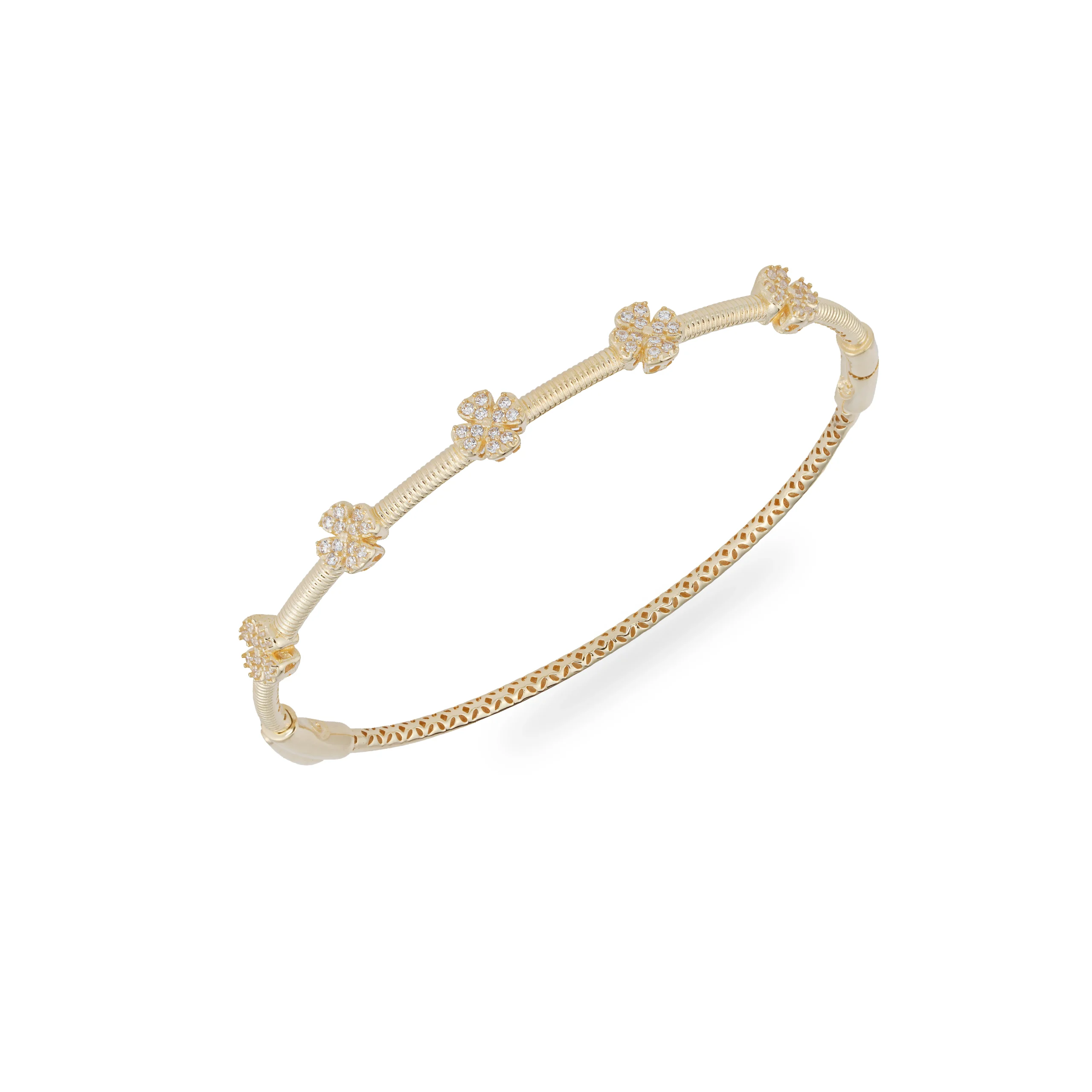 خرید دستبند طلا طرح پنج گل