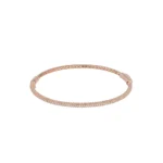 دستبند النگویی رزگلد با نگین میکرو