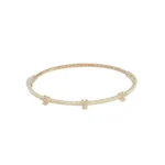 دستبند طلا سه مهره شبدر