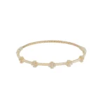 دستبند طلا طرح پنج گل