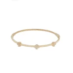 دستبند طلا مدل پاندورا سه گل