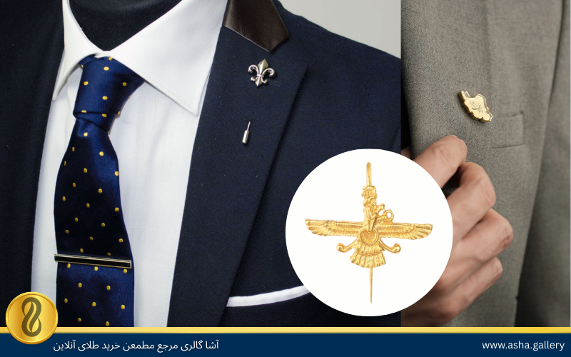 سنجاق سینه طلا مردانه- بج کت طلا مردانه